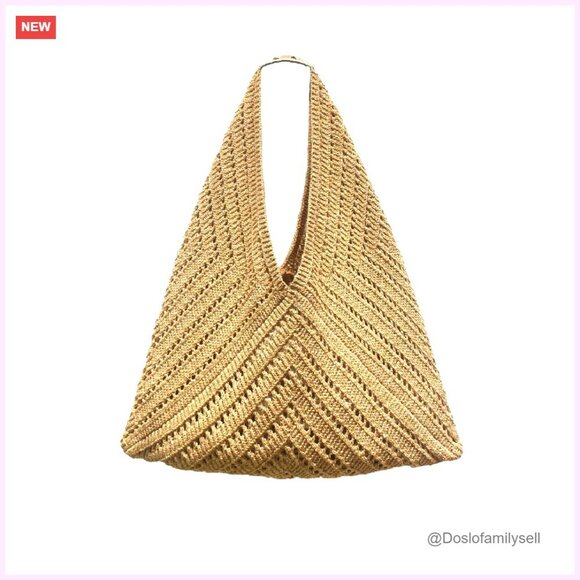 Handbags - Crochet Beach Tote Bag Lightweight Foldable Mesh Knit Bag